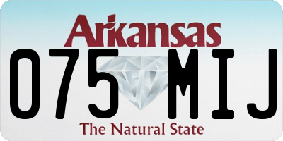 AR license plate 075MIJ