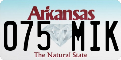 AR license plate 075MIK