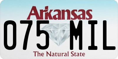 AR license plate 075MIL