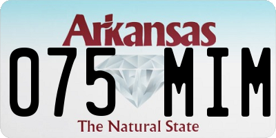 AR license plate 075MIM
