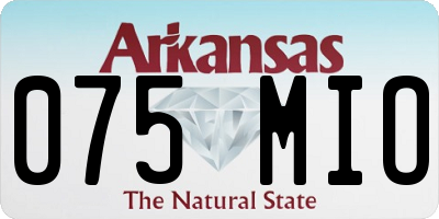 AR license plate 075MIO