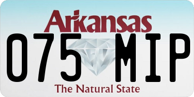 AR license plate 075MIP