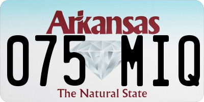 AR license plate 075MIQ