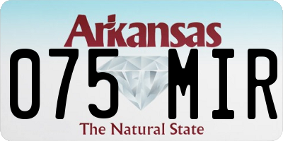 AR license plate 075MIR
