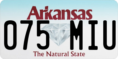 AR license plate 075MIU