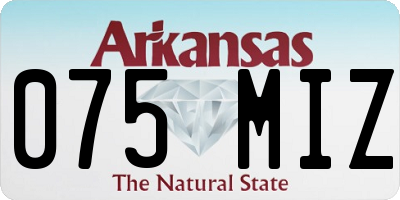 AR license plate 075MIZ