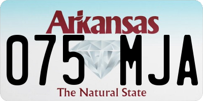 AR license plate 075MJA