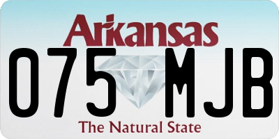 AR license plate 075MJB