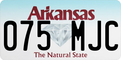AR license plate 075MJC
