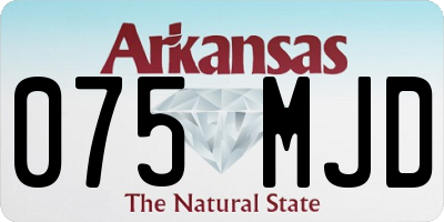 AR license plate 075MJD