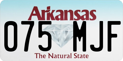 AR license plate 075MJF