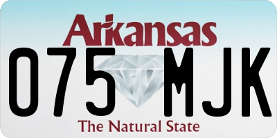 AR license plate 075MJK
