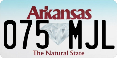 AR license plate 075MJL