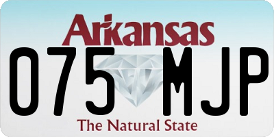 AR license plate 075MJP