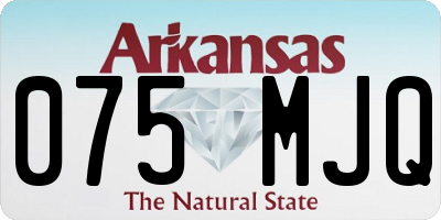 AR license plate 075MJQ