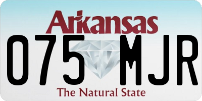AR license plate 075MJR