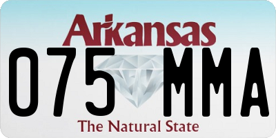 AR license plate 075MMA