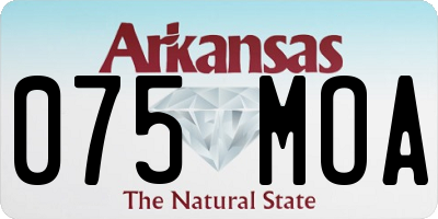 AR license plate 075MOA