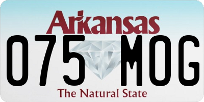 AR license plate 075MOG