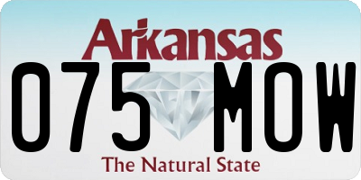 AR license plate 075MOW
