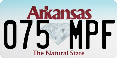 AR license plate 075MPF