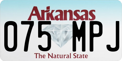 AR license plate 075MPJ