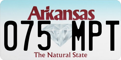AR license plate 075MPT