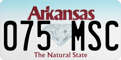 AR license plate 075MSC