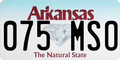 AR license plate 075MSO