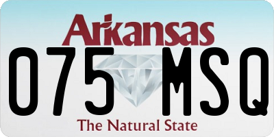 AR license plate 075MSQ