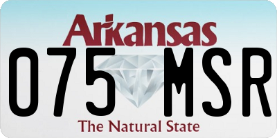 AR license plate 075MSR