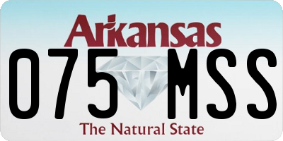 AR license plate 075MSS