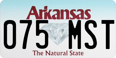 AR license plate 075MST