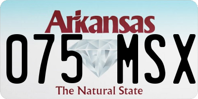 AR license plate 075MSX