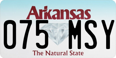 AR license plate 075MSY