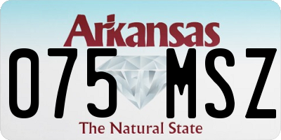 AR license plate 075MSZ