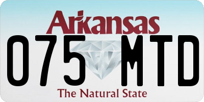 AR license plate 075MTD