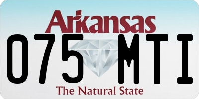 AR license plate 075MTI