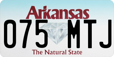 AR license plate 075MTJ