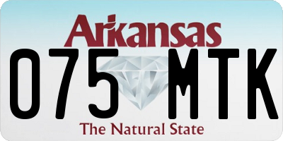 AR license plate 075MTK