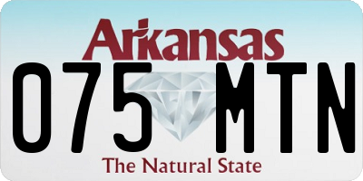 AR license plate 075MTN