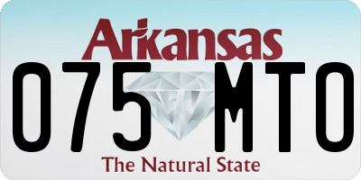 AR license plate 075MTO