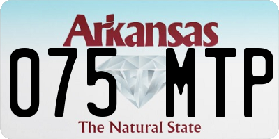 AR license plate 075MTP