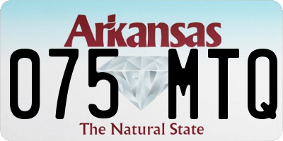 AR license plate 075MTQ