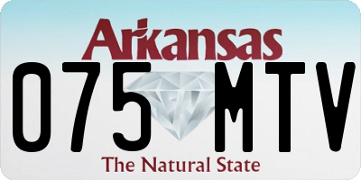 AR license plate 075MTV
