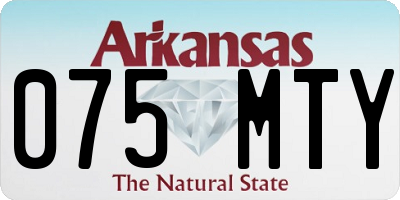 AR license plate 075MTY