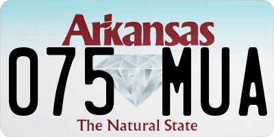 AR license plate 075MUA