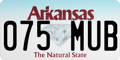 AR license plate 075MUB