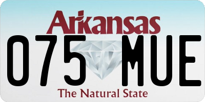 AR license plate 075MUE
