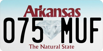 AR license plate 075MUF
